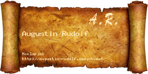 Augustin Rudolf névjegykártya